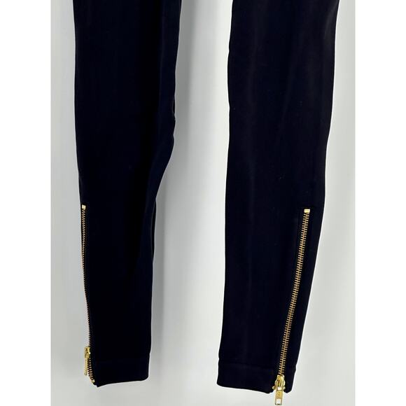 SPANX Women’s Perfect Fit Leggings Small Black High Rise Ankle Zip Embellished - Picture 4 of 9